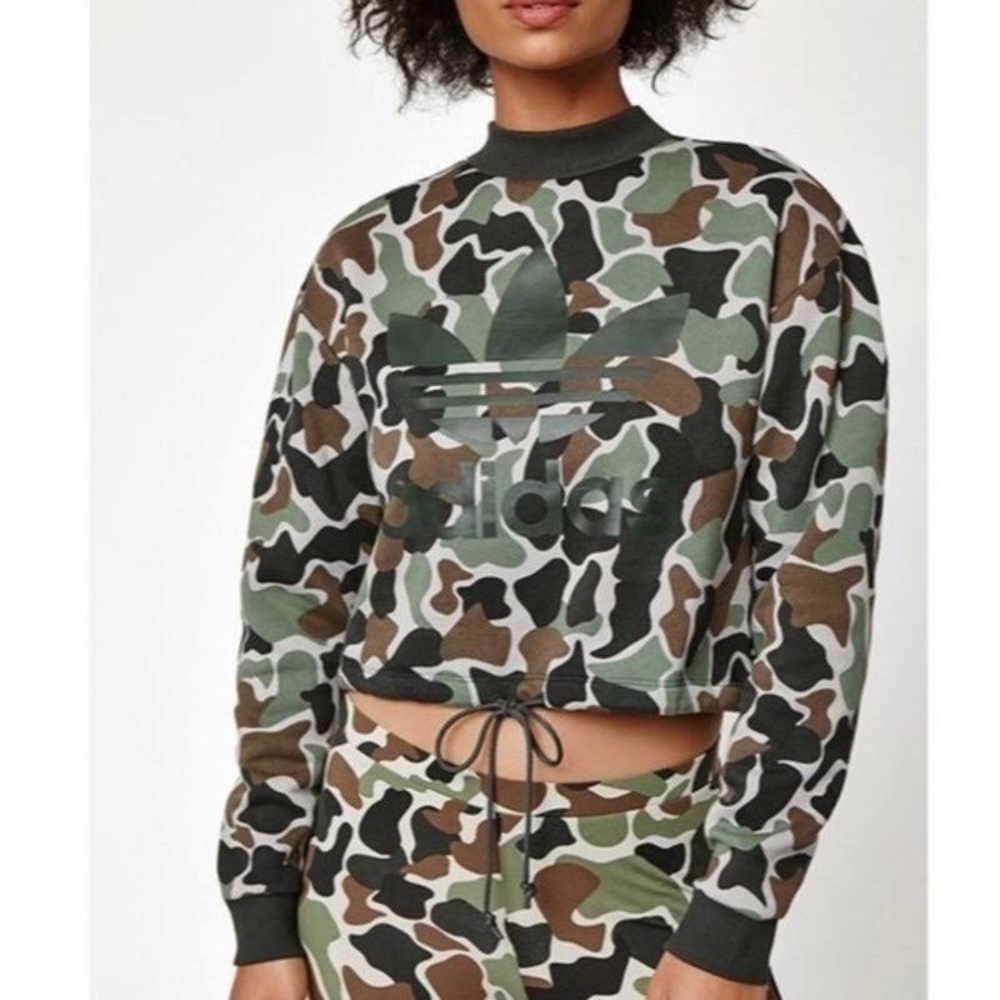 NWOT Adidas Camo Drawstring Sweatshirt